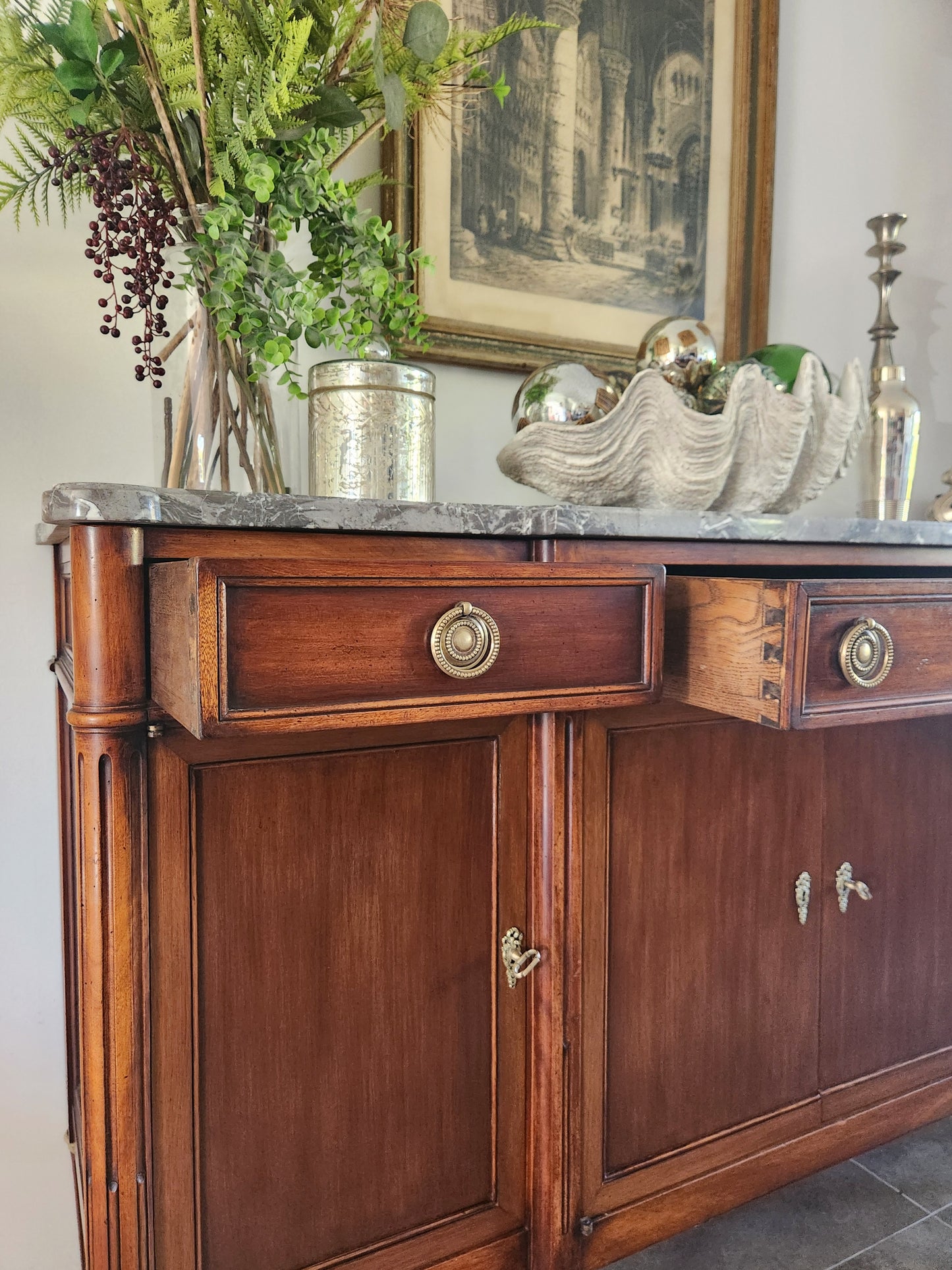 Buffet Louis XVI, Marbre et Bronze