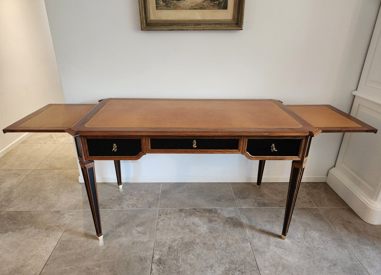 Bureau Louis XVI Cuir Cognac
