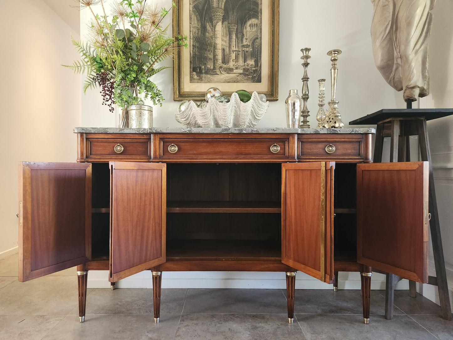 Buffet Louis XVI, Marbre et Bronze