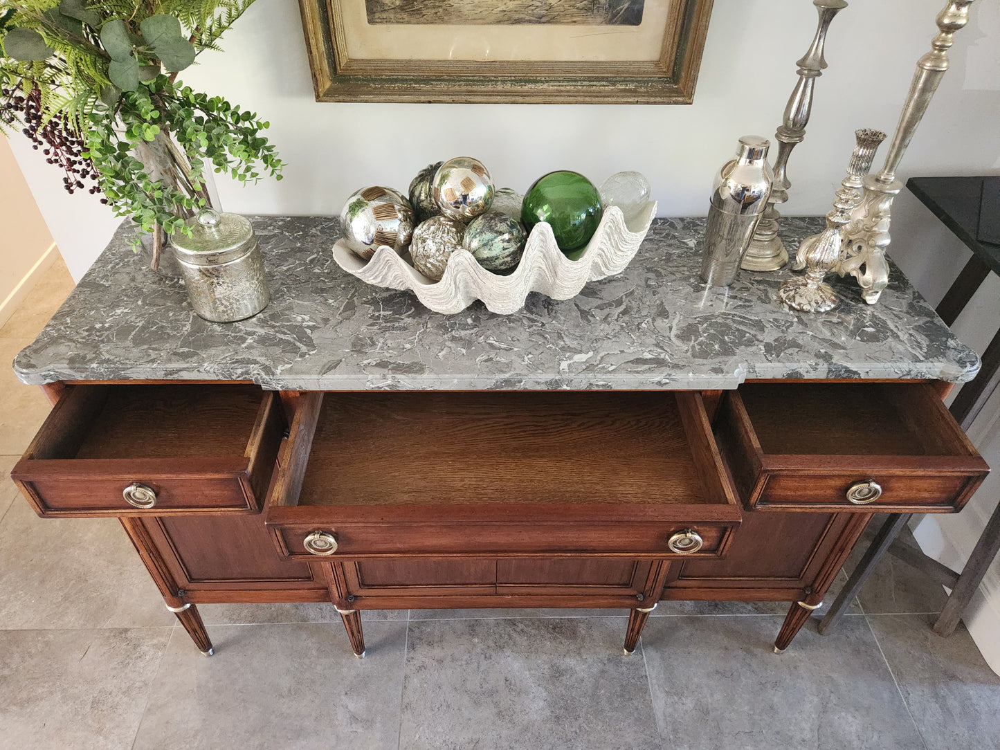 Buffet Louis XVI, Marbre et Bronze