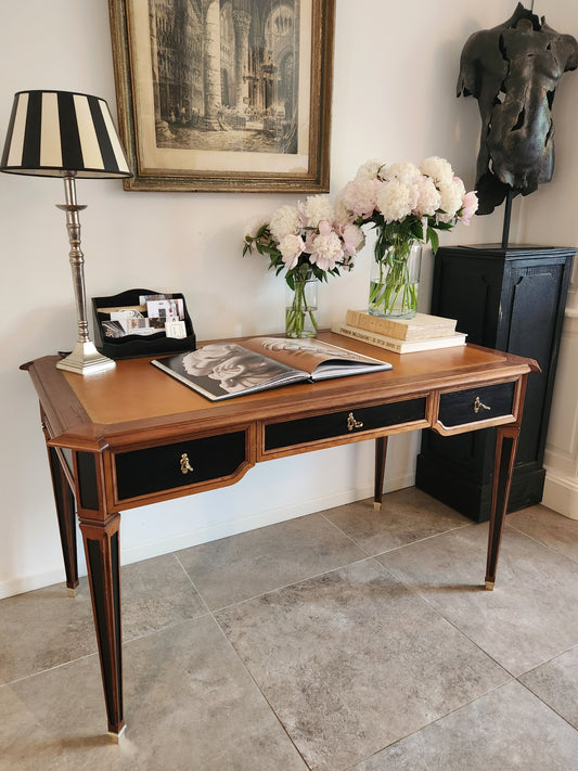 Bureau Louis XVI Cuir Cognac