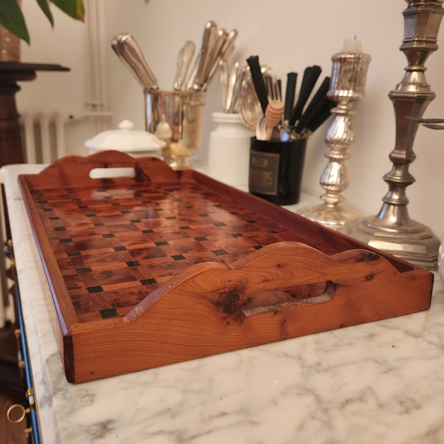 Plateau marqueterie
