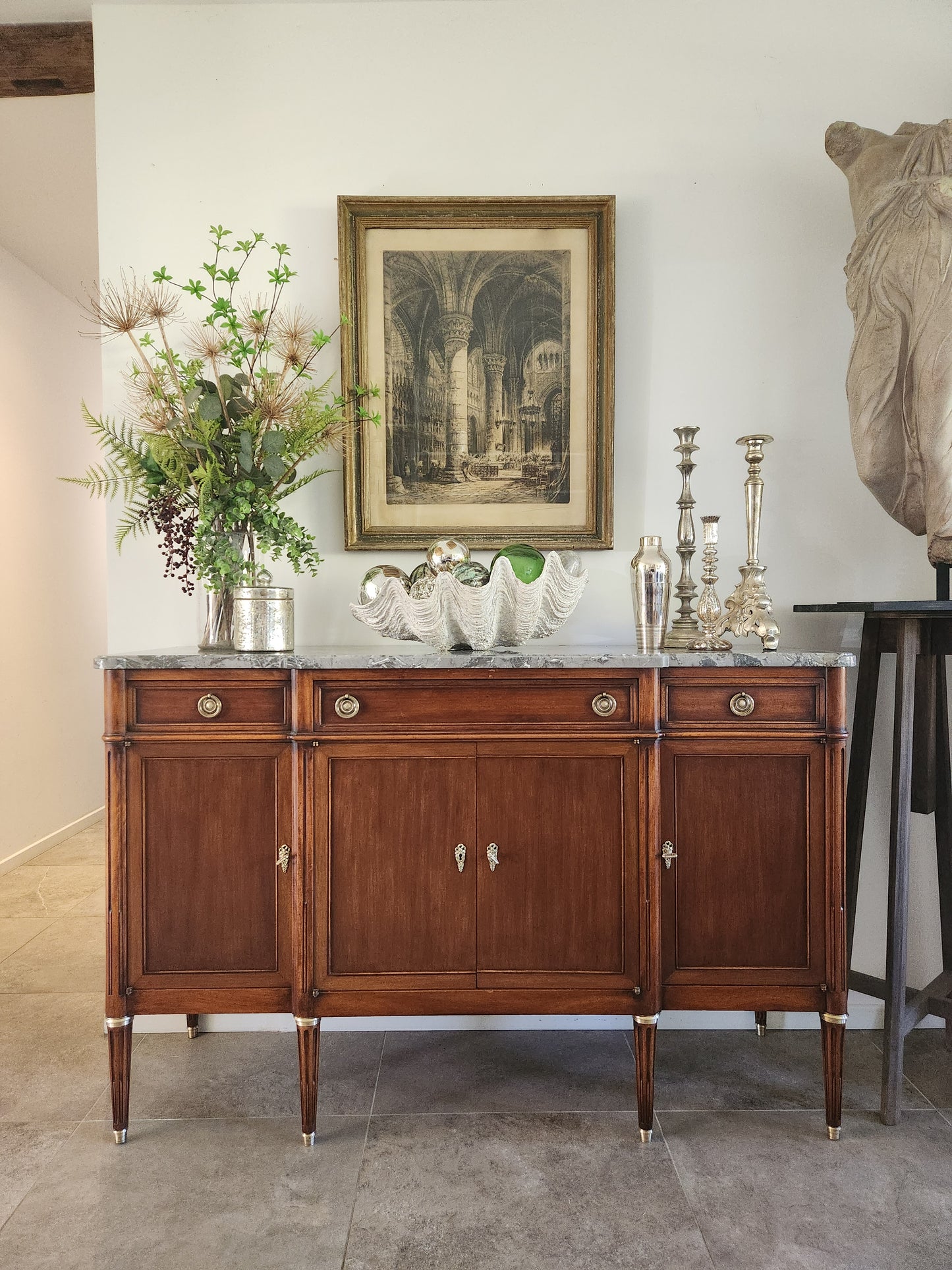 Buffet Louis XVI, Marbre et Bronze