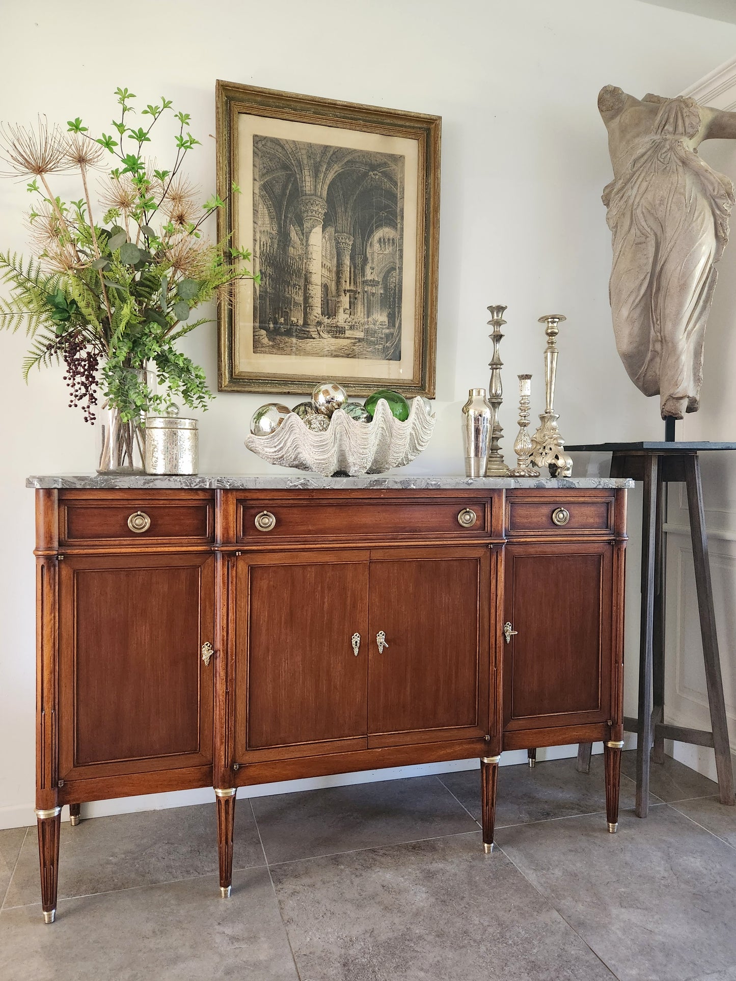 Buffet Louis XVI, Marbre et Bronze