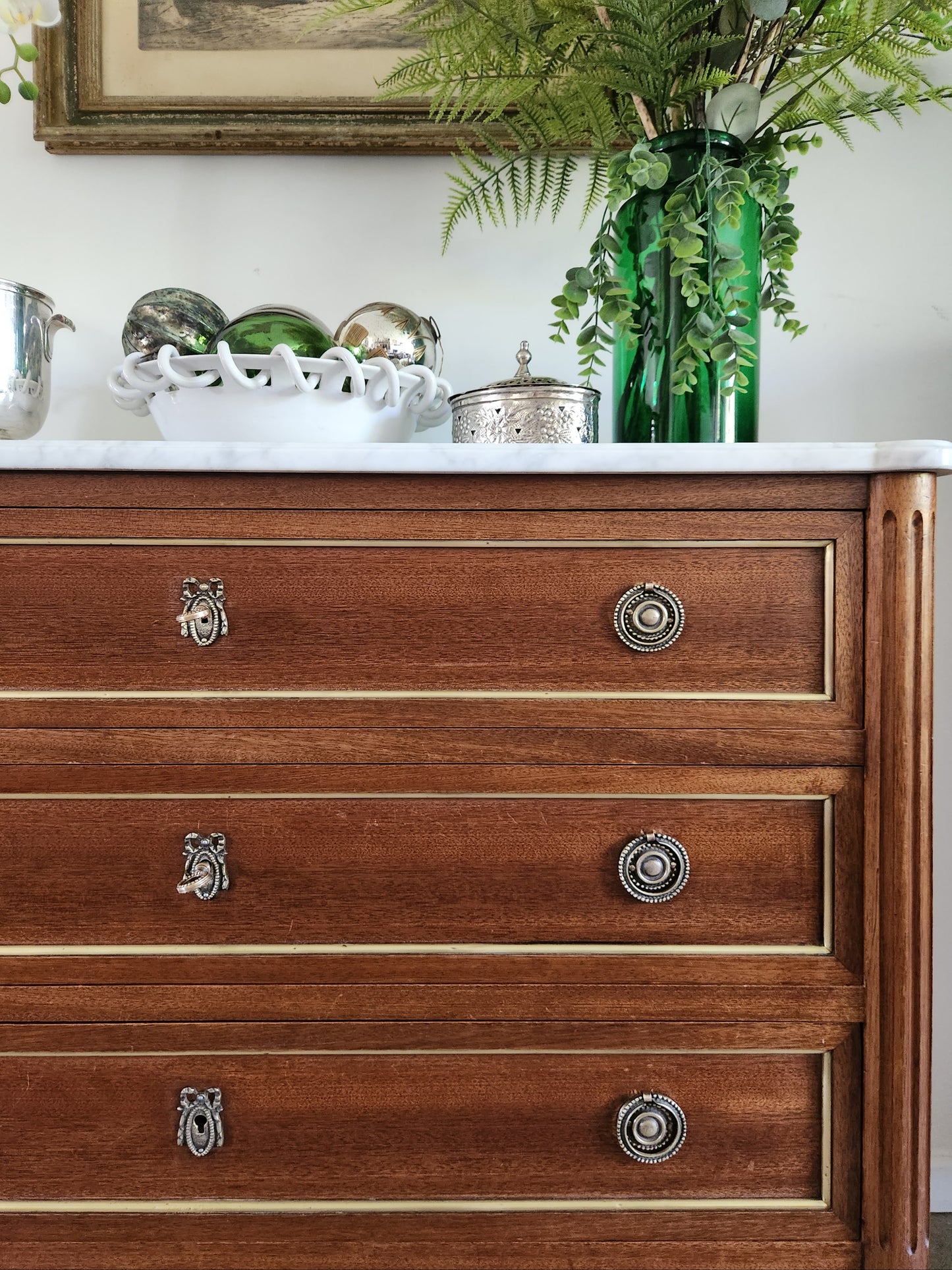 Commode Louis XVI marbre de Carrare