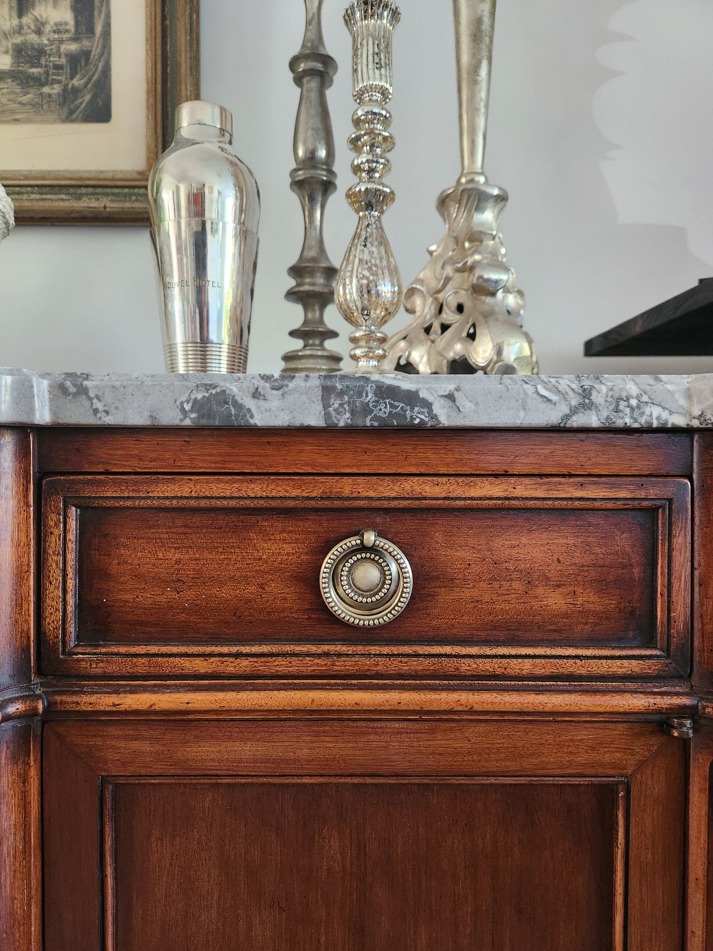 Buffet Louis XVI, Marbre et Bronze