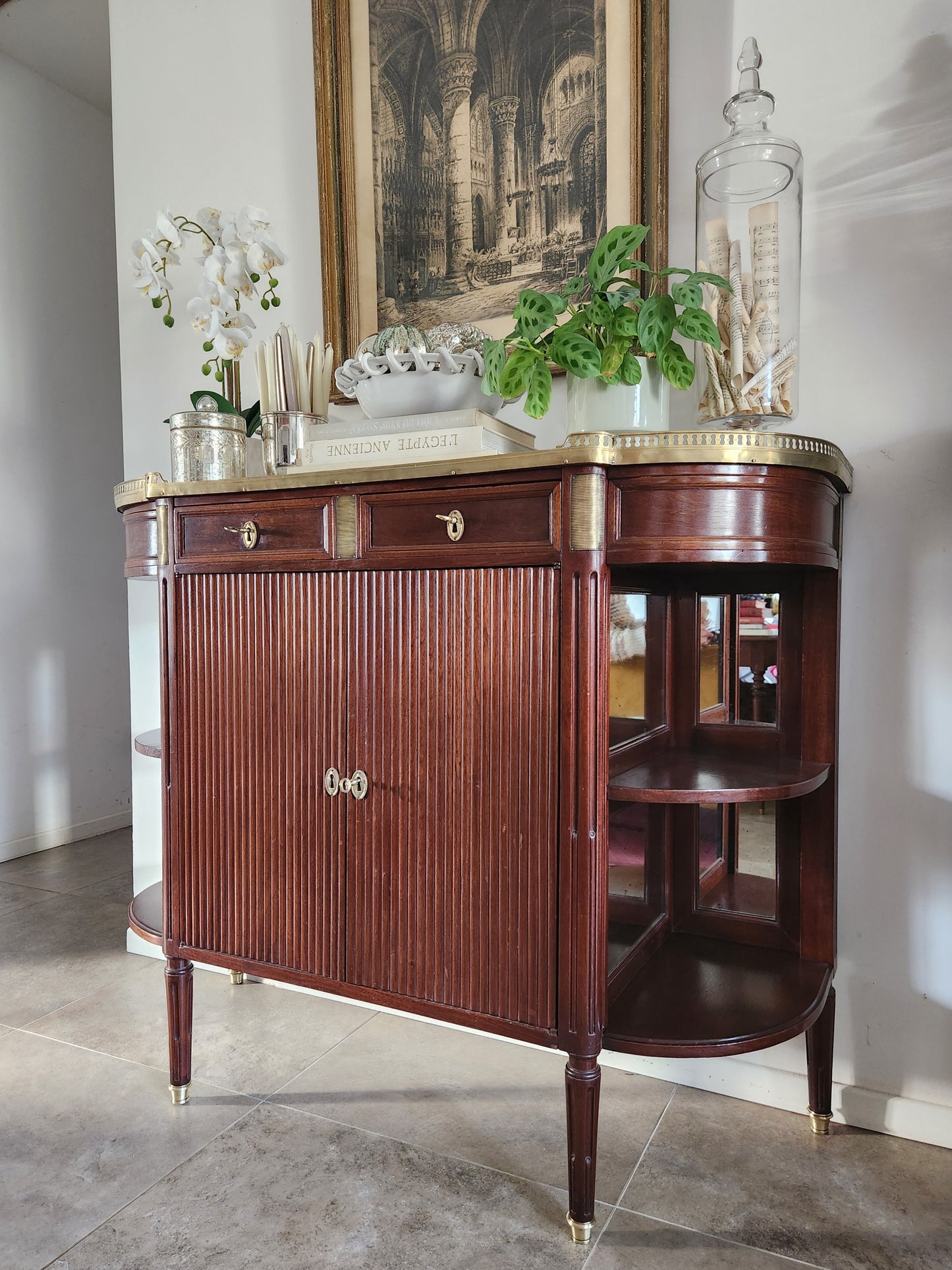 Buffet Vitrine Louis XVI