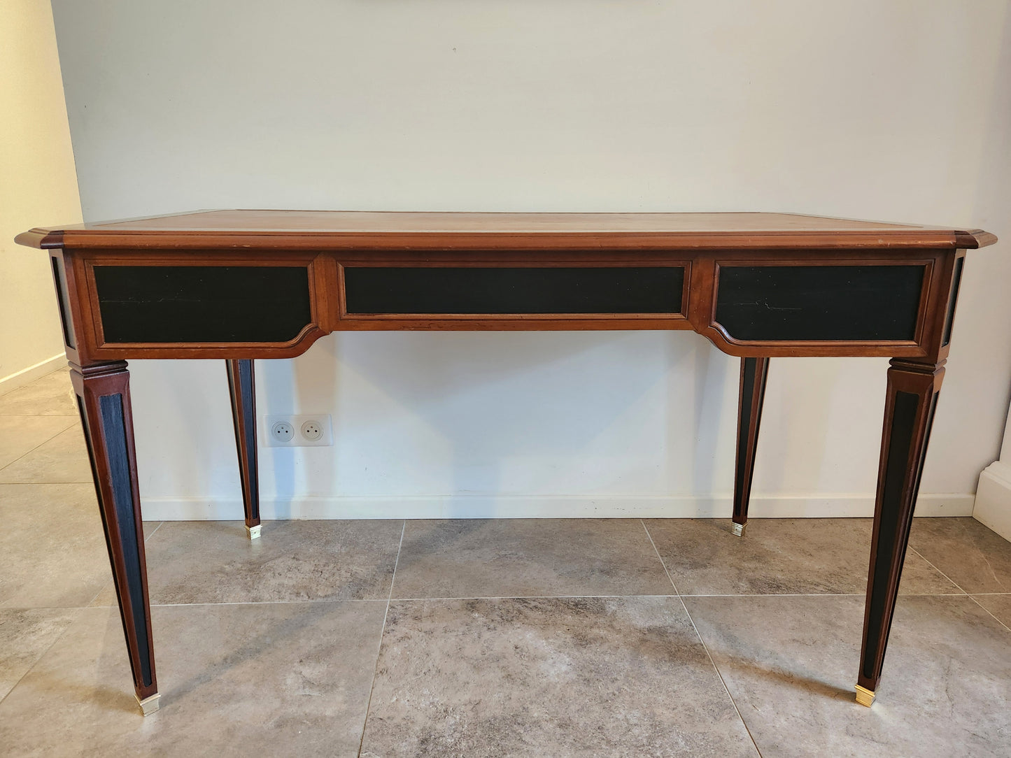 Bureau Louis XVI Cuir Cognac